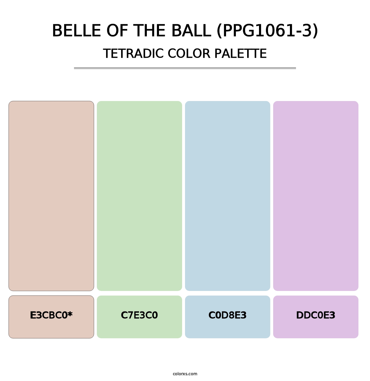 Belle Of The Ball (PPG1061-3) - Tetradic Color Palette