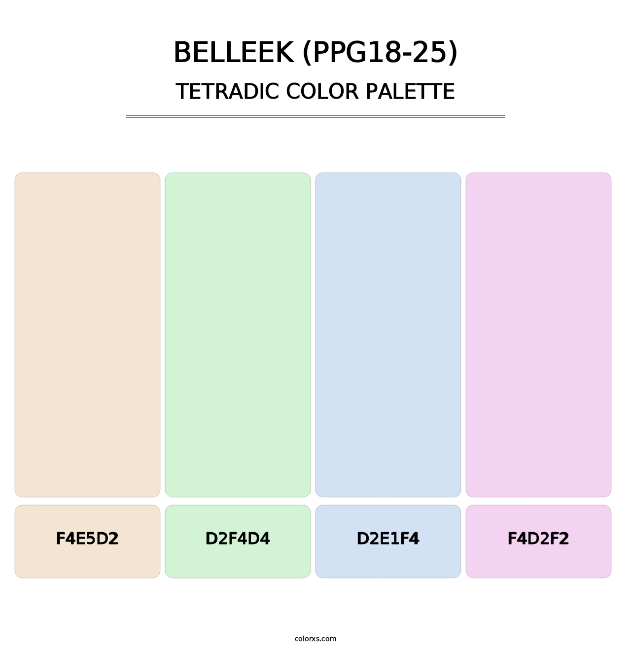 Belleek (PPG18-25) - Tetradic Color Palette