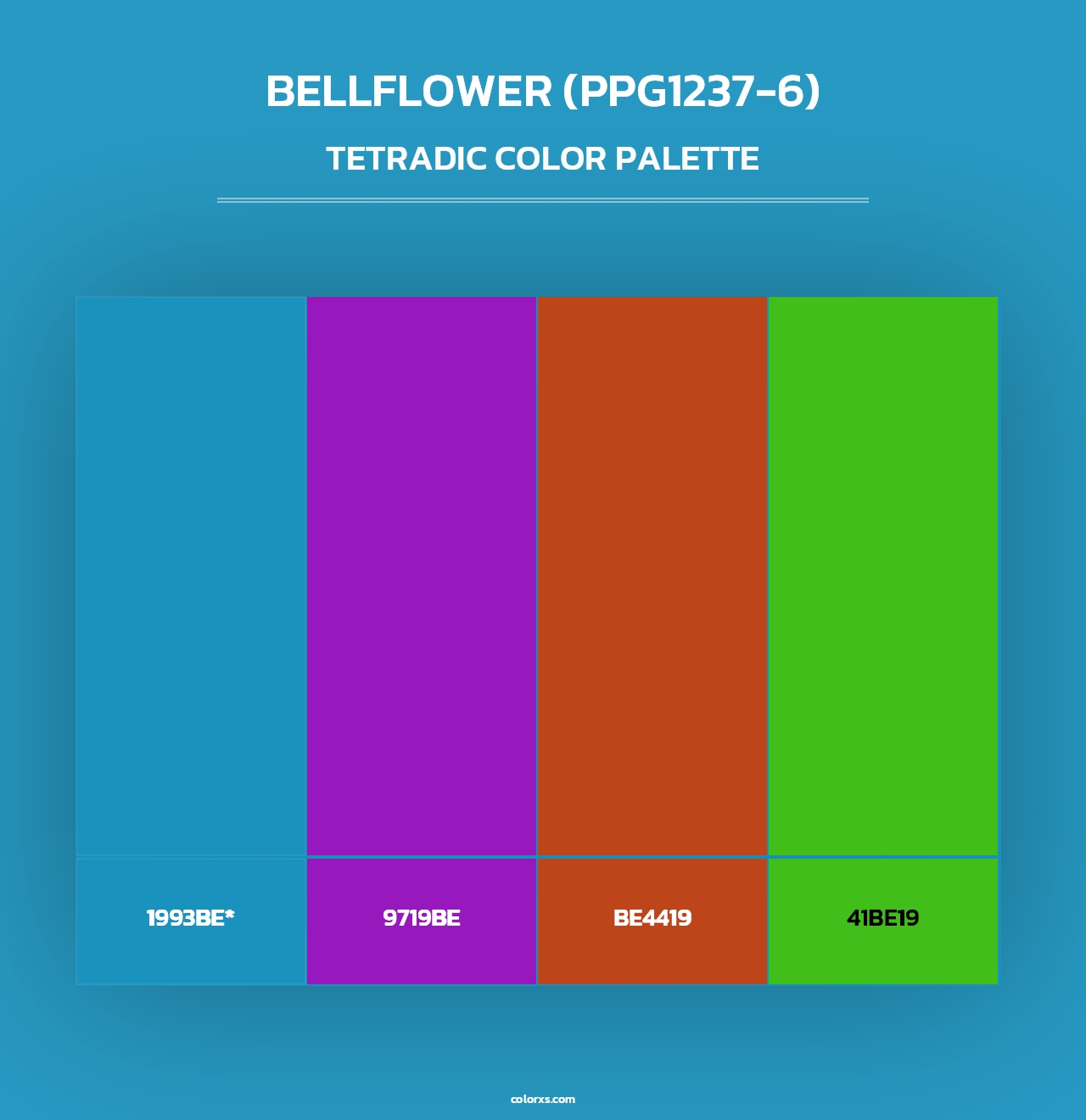 Bellflower (PPG1237-6) - Tetradic Color Palette