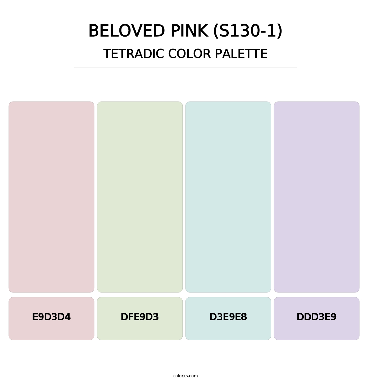 Beloved Pink (S130-1) - Tetradic Color Palette