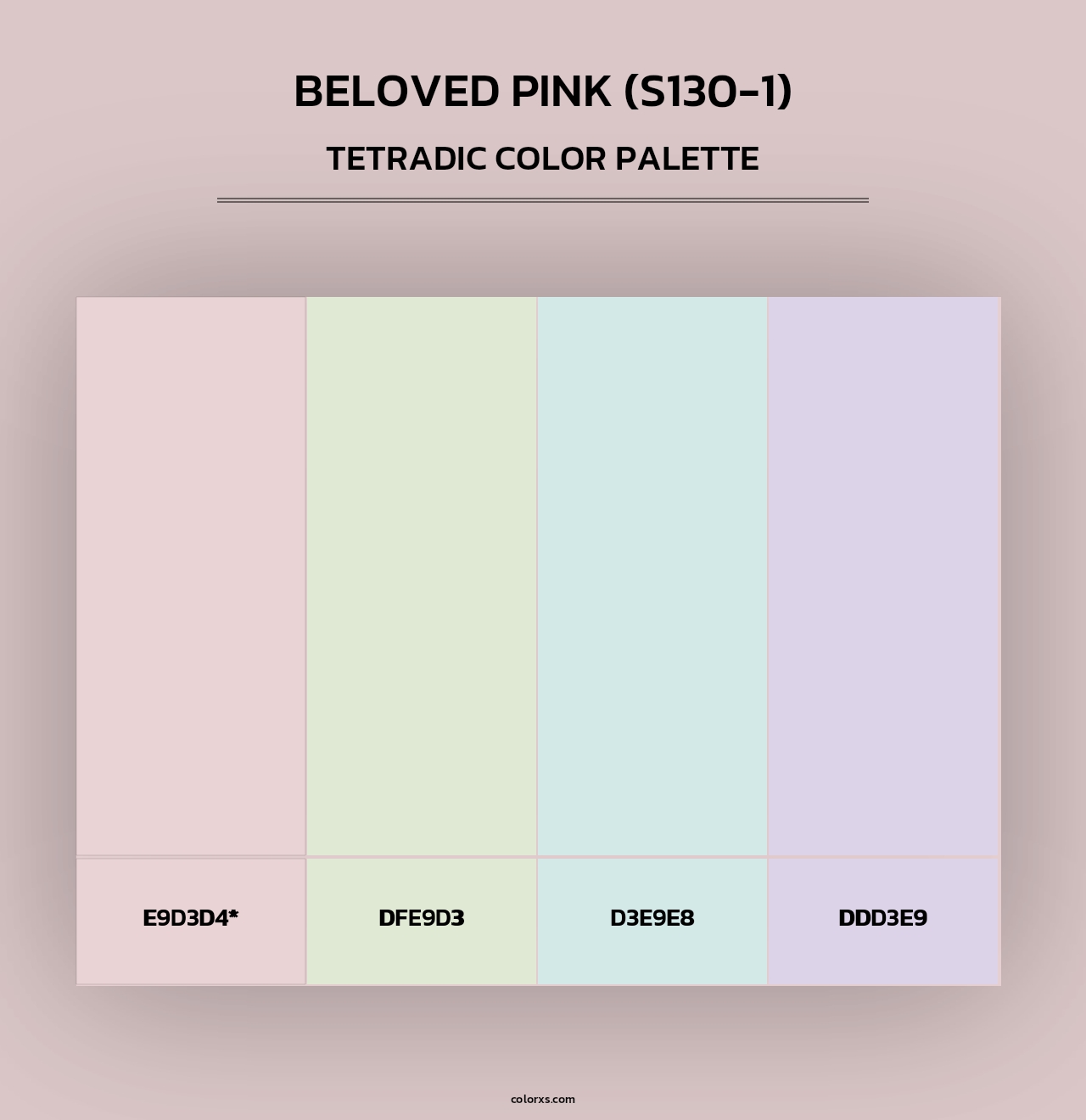 Beloved Pink (S130-1) - Tetradic Color Palette