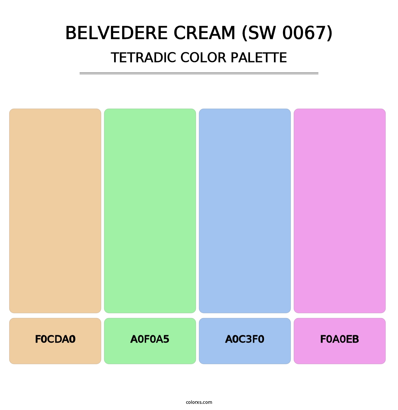 Belvedere Cream (SW 0067) - Tetradic Color Palette