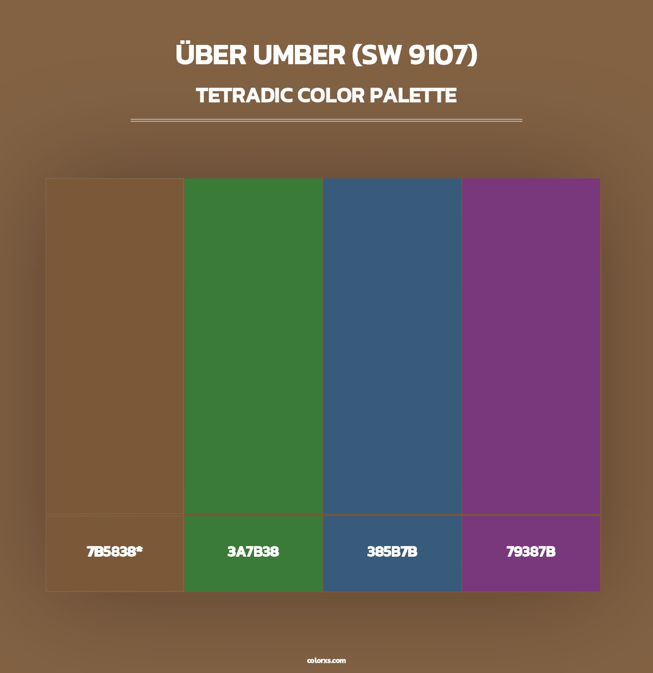Über Umber (SW 9107) - Tetradic Color Palette