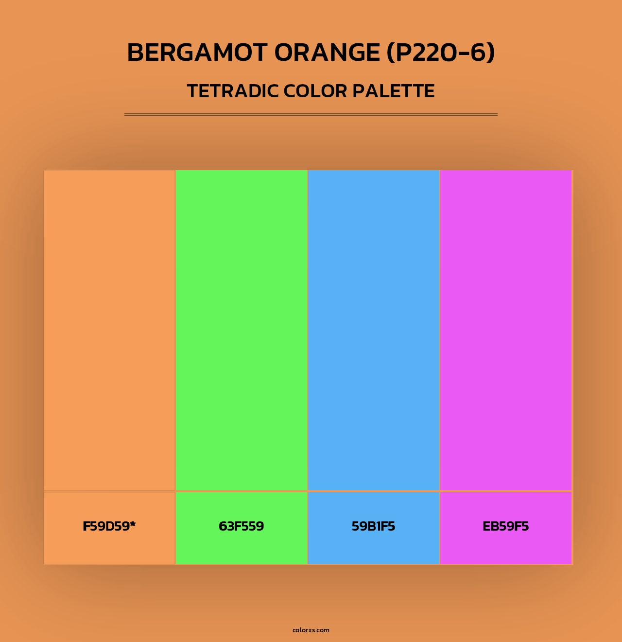 Bergamot Orange (P220-6) - Tetradic Color Palette
