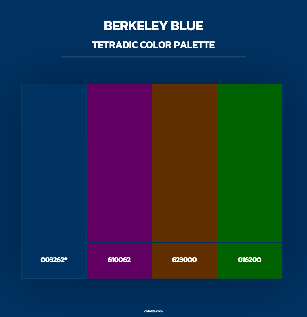 Berkeley Blue - Tetradic Color Palette