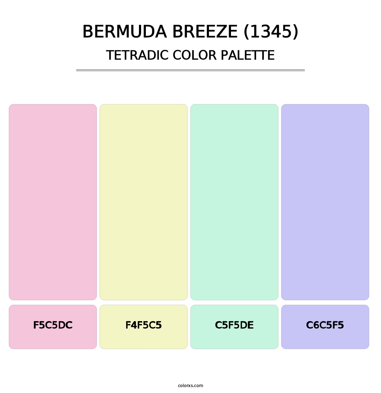 Bermuda Breeze (1345) - Tetradic Color Palette