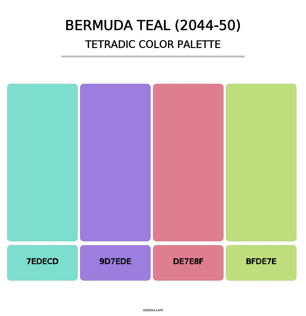 Bermuda Teal (2044-50) - Tetradic Color Palette