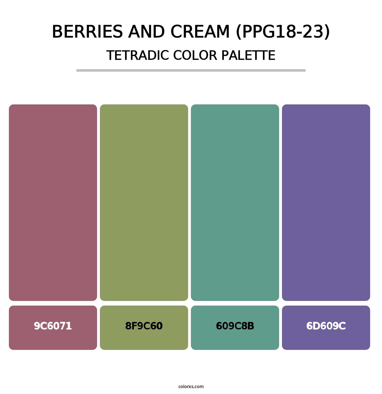Berries And Cream (PPG18-23) - Tetradic Color Palette