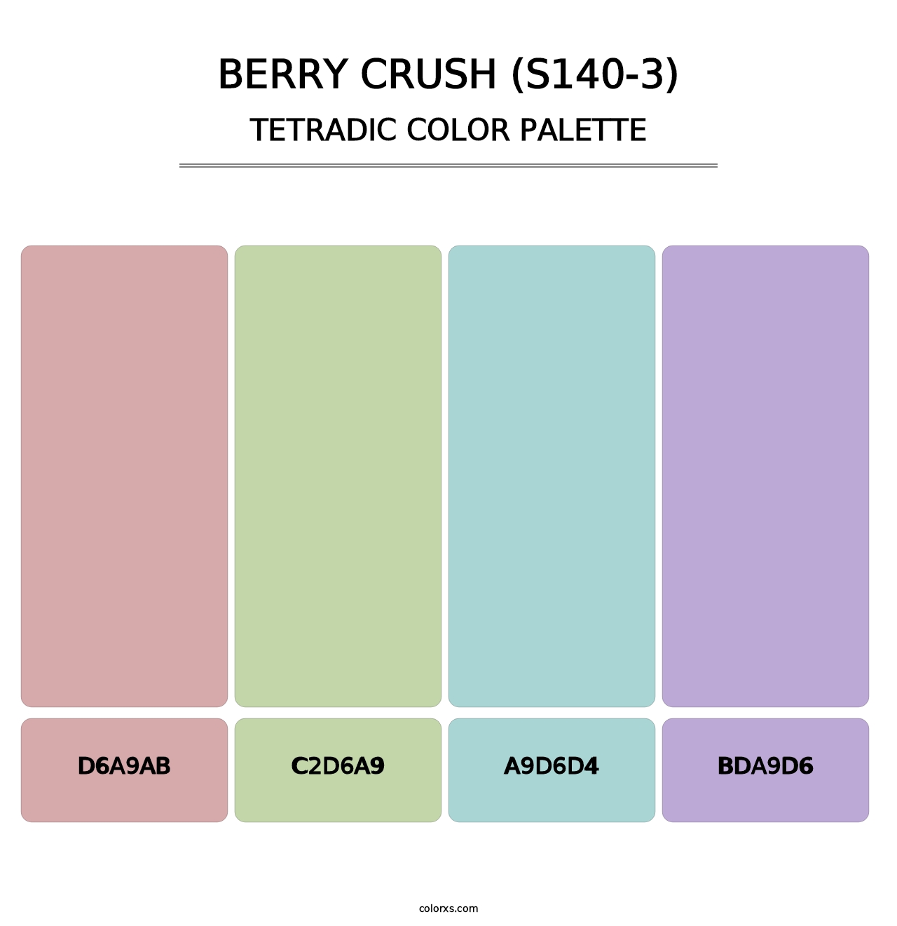 Berry Crush (S140-3) - Tetradic Color Palette