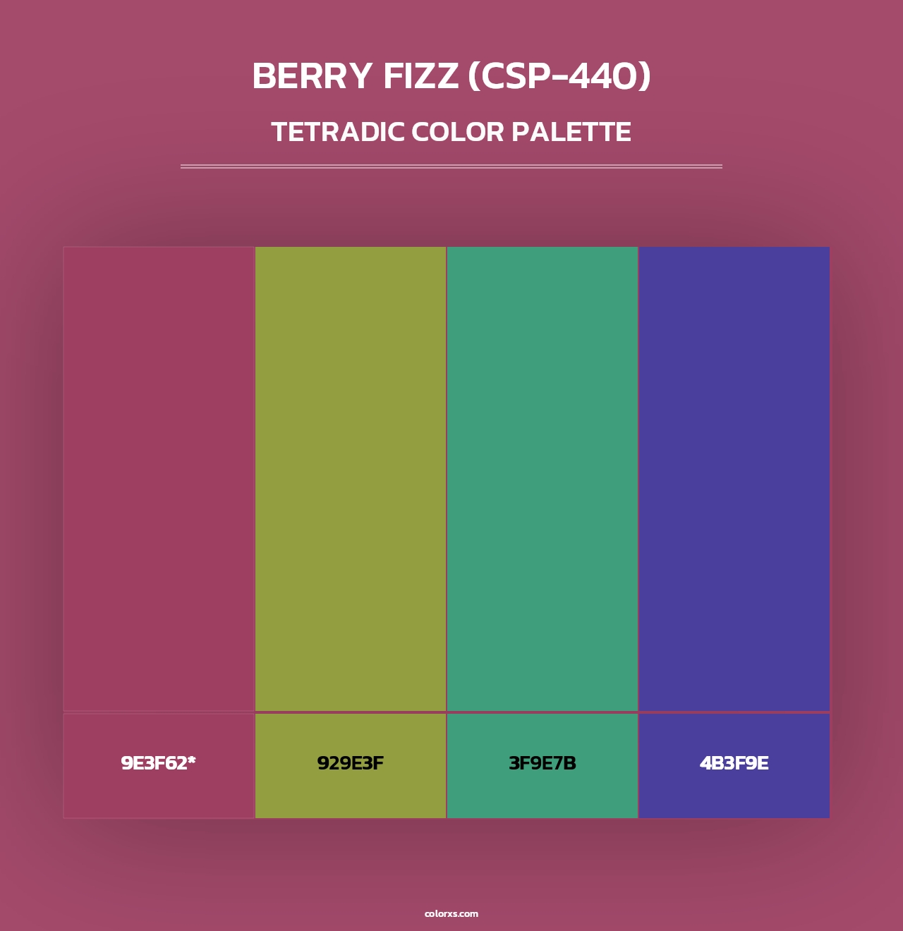 Berry Fizz (CSP-440) - Tetradic Color Palette