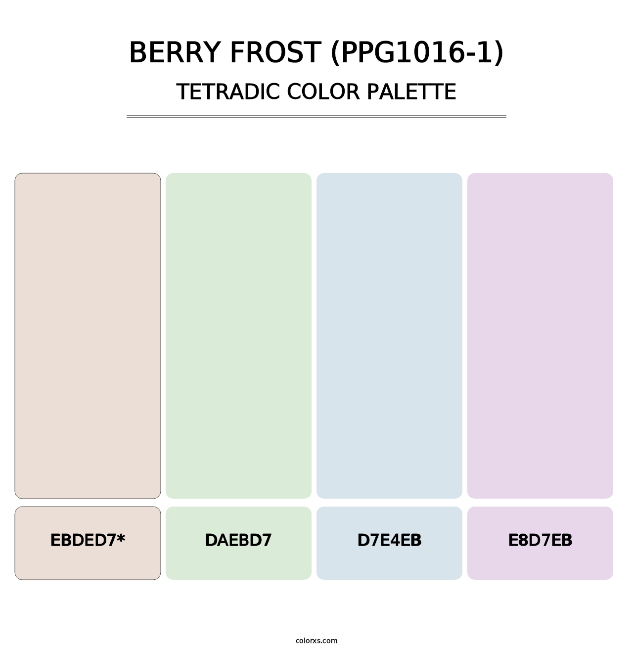 Berry Frost (PPG1016-1) - Tetradic Color Palette