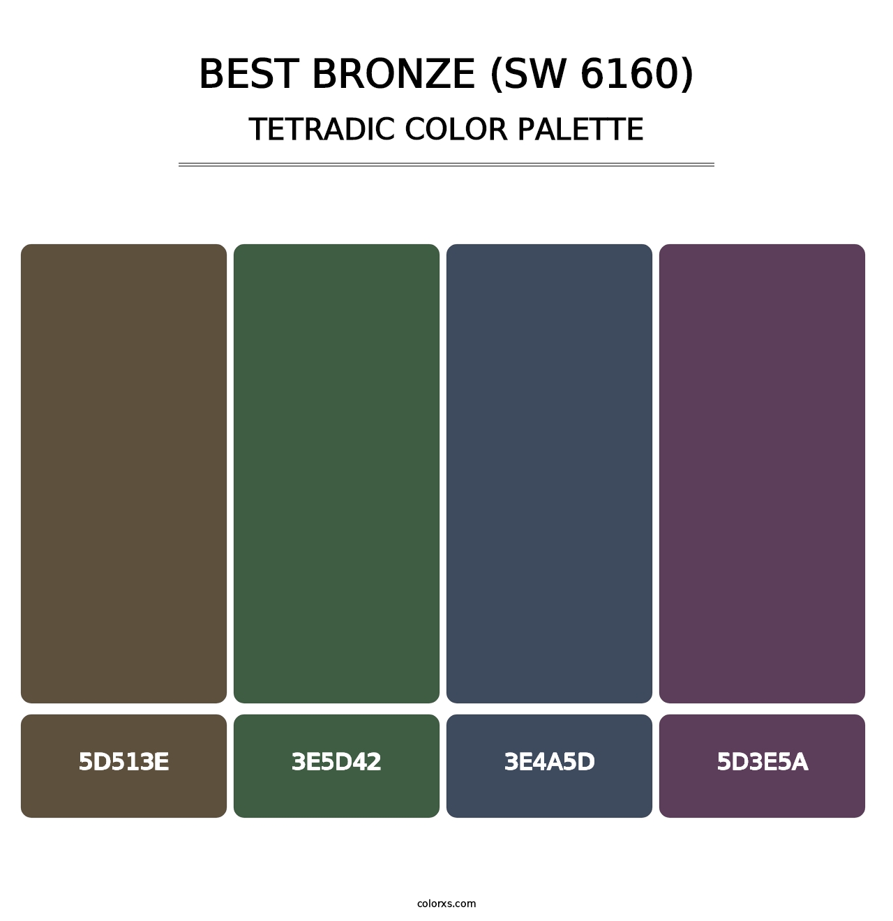 Best Bronze (SW 6160) - Tetradic Color Palette