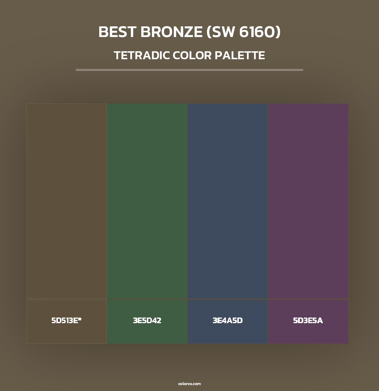 Best Bronze (SW 6160) - Tetradic Color Palette