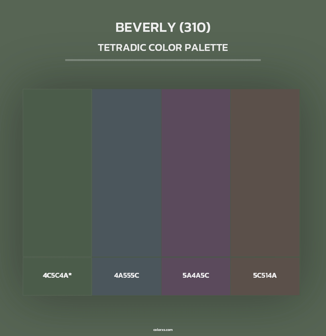 Beverly (310) - Tetradic Color Palette
