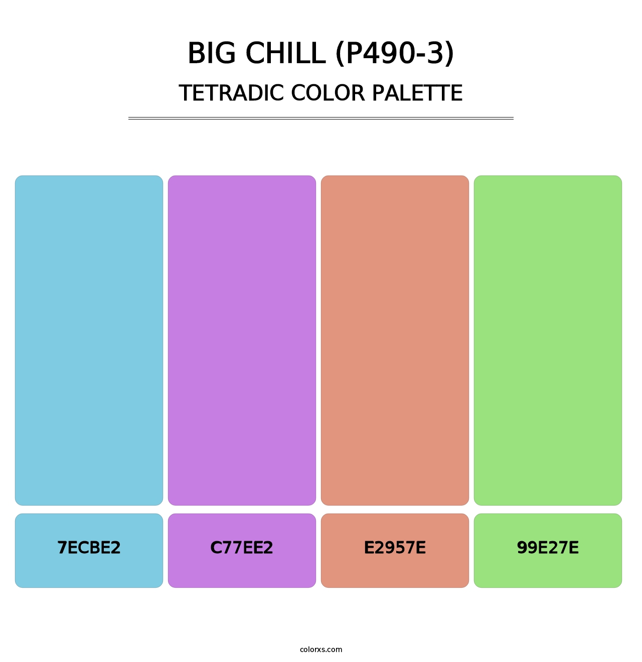 Big Chill (P490-3) - Tetradic Color Palette