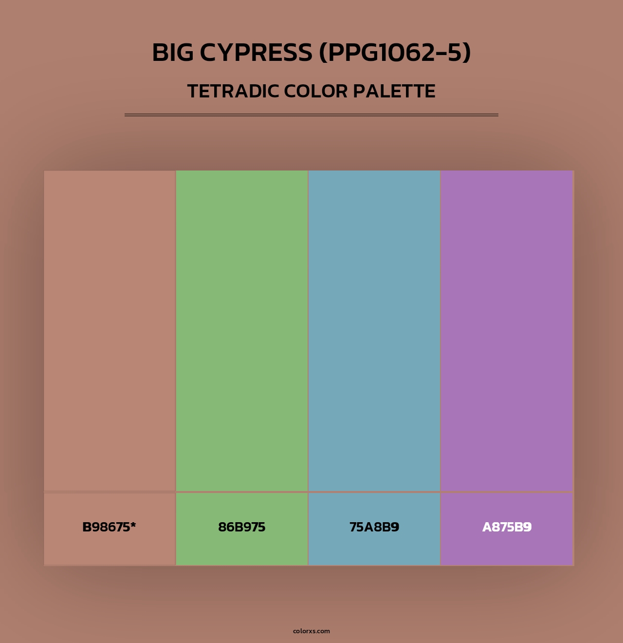 Big Cypress (PPG1062-5) - Tetradic Color Palette