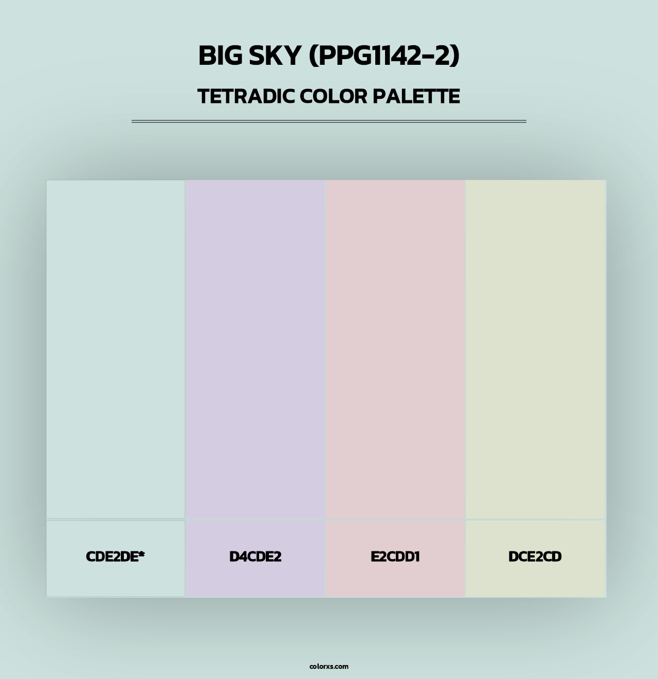 Big Sky (PPG1142-2) - Tetradic Color Palette