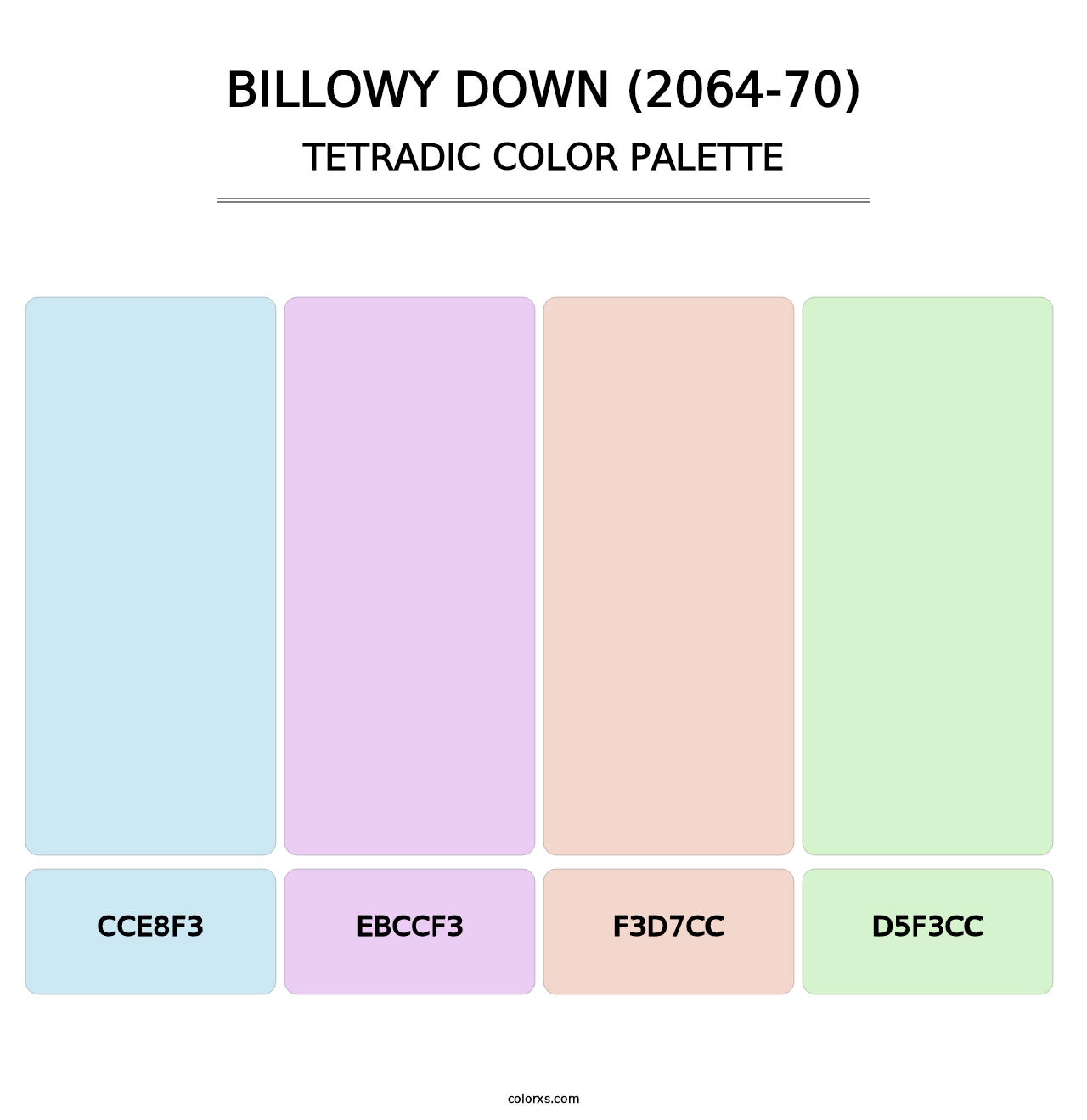 Billowy Down (2064-70) - Tetradic Color Palette