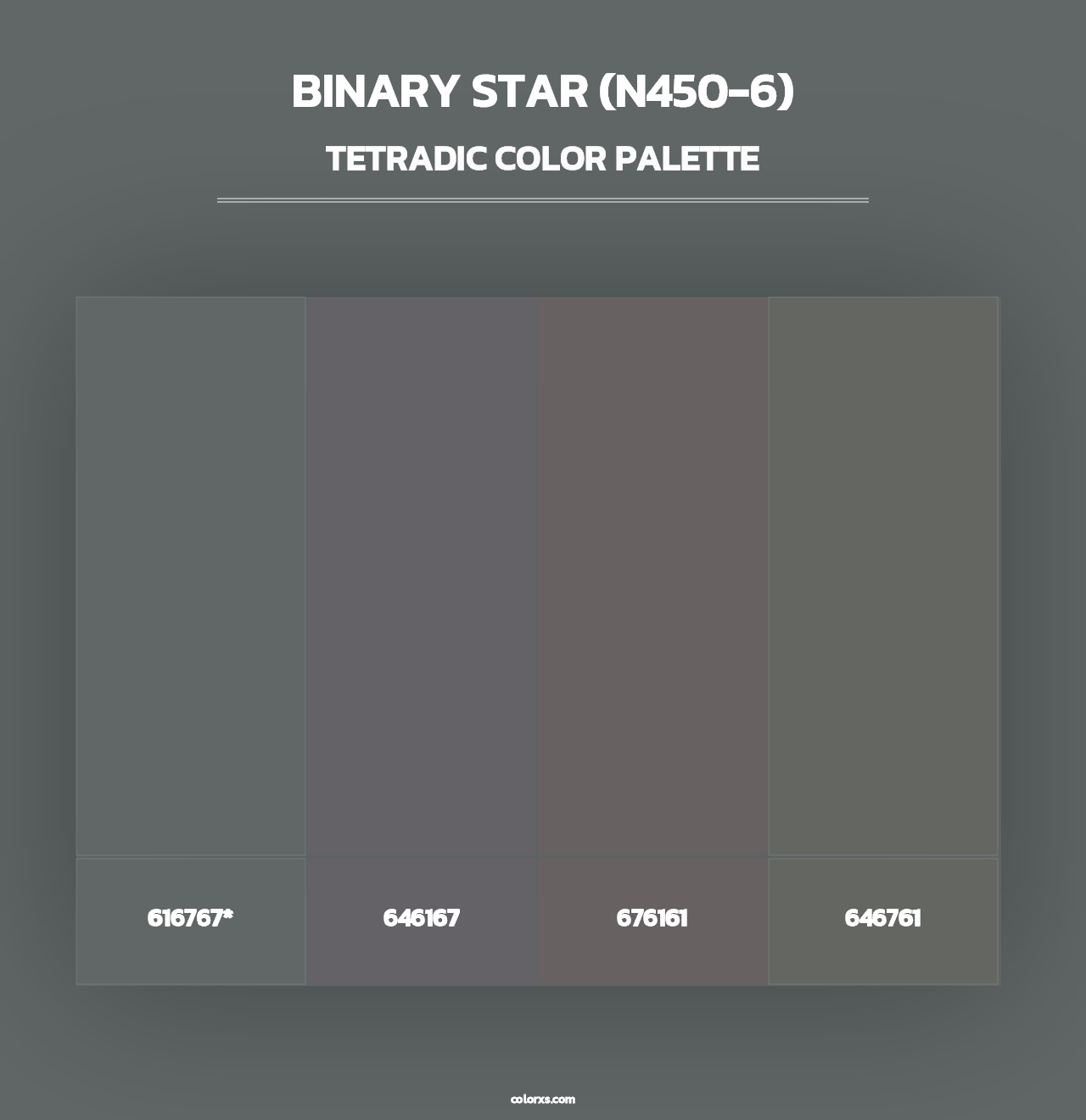 Binary Star (N450-6) - Tetradic Color Palette