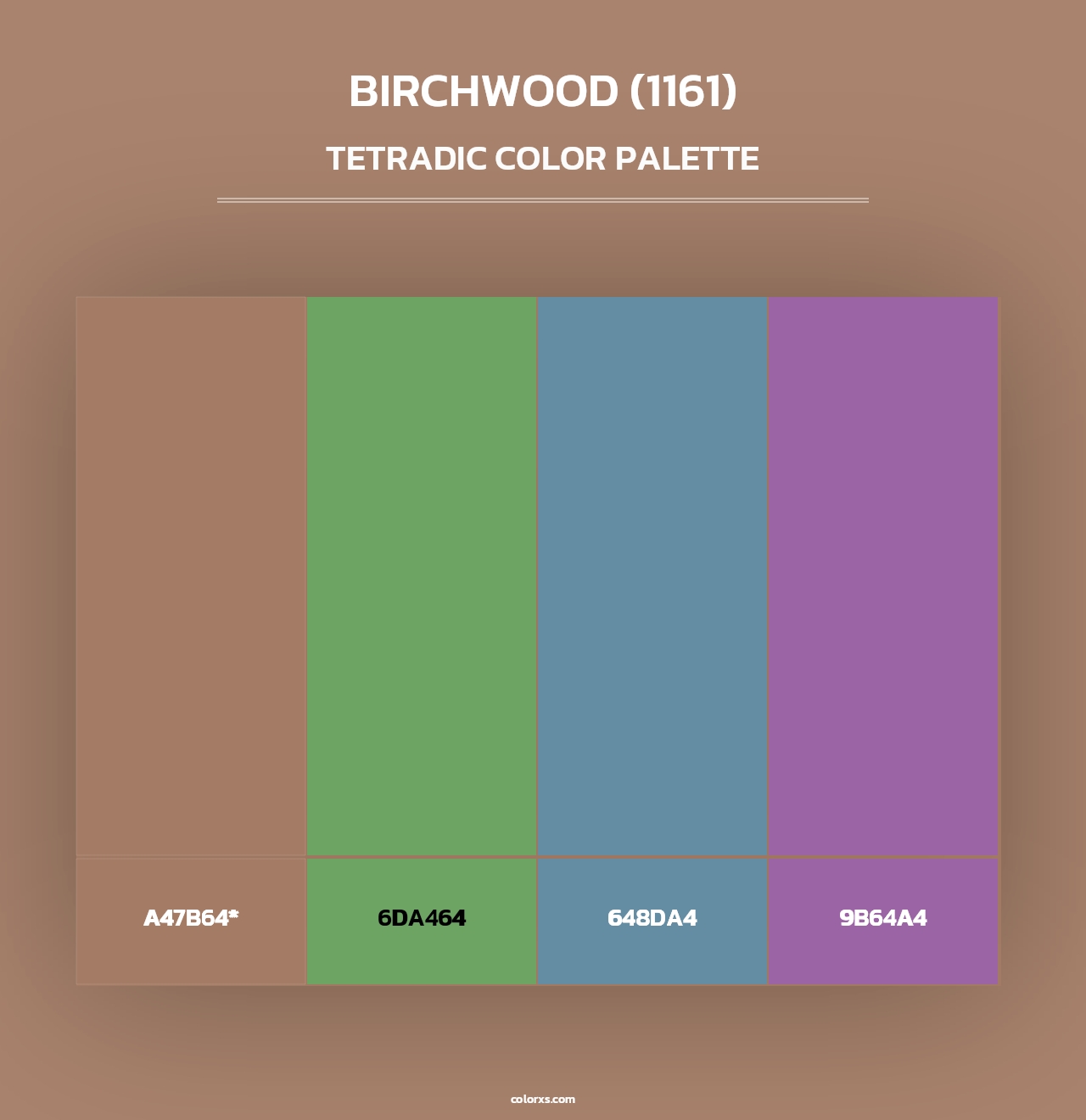Birchwood (1161) - Tetradic Color Palette