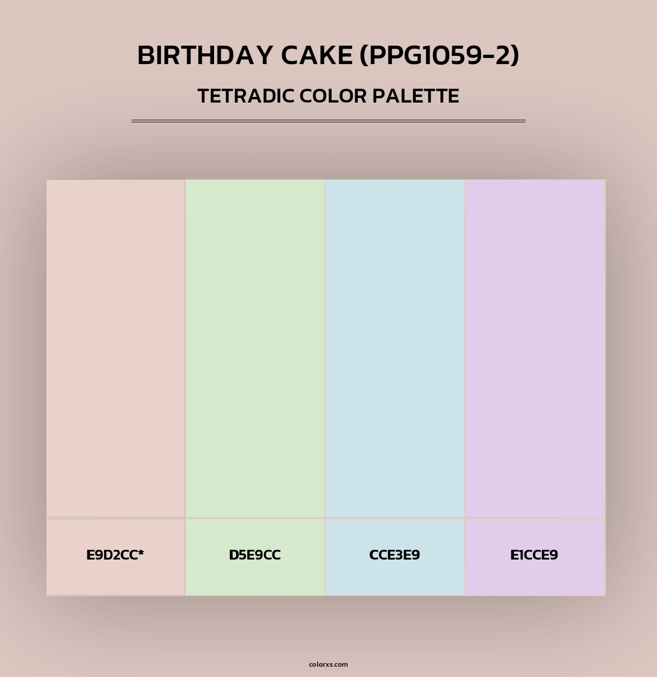 Birthday Cake (PPG1059-2) - Tetradic Color Palette