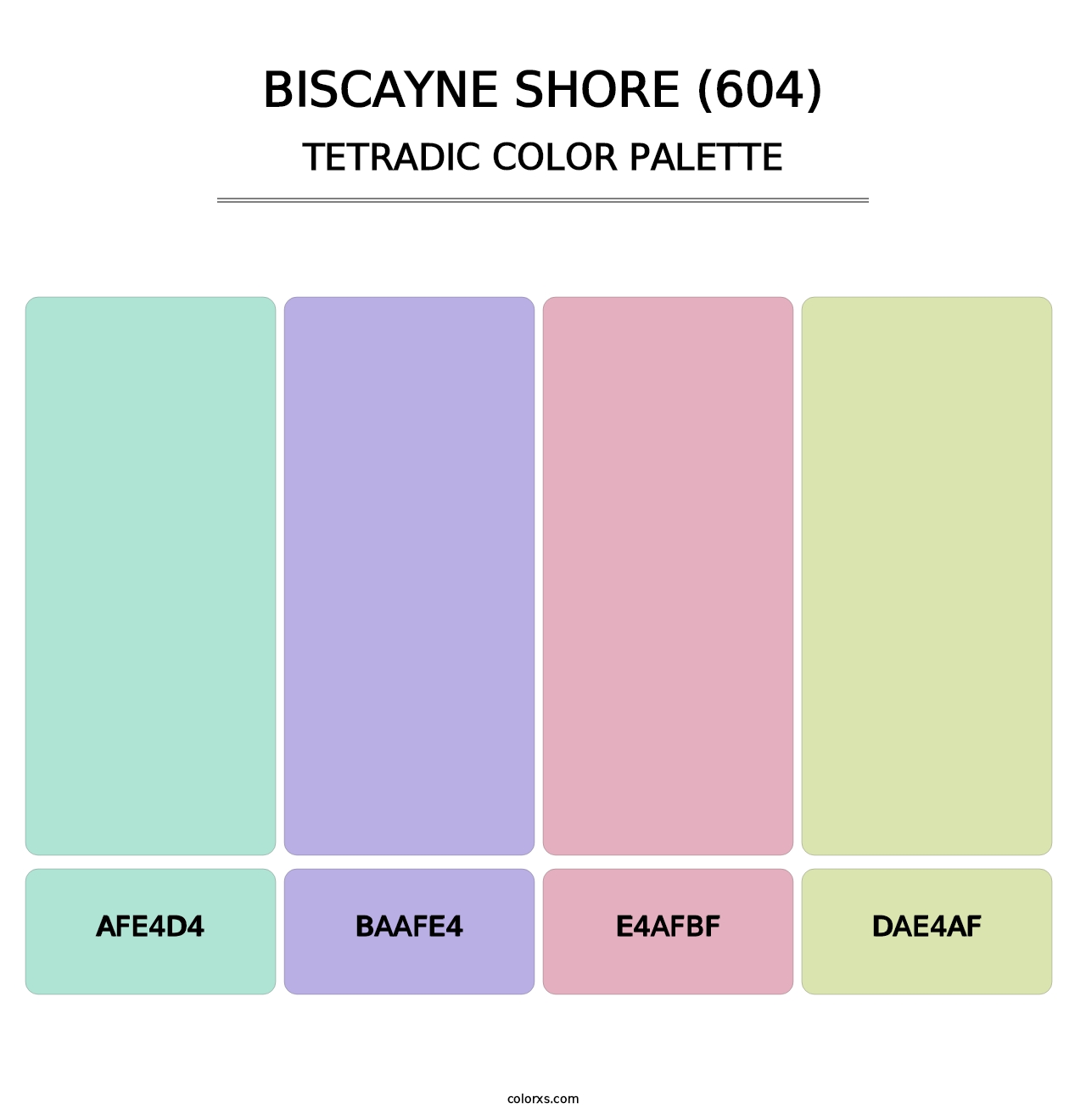 Biscayne Shore (604) - Tetradic Color Palette