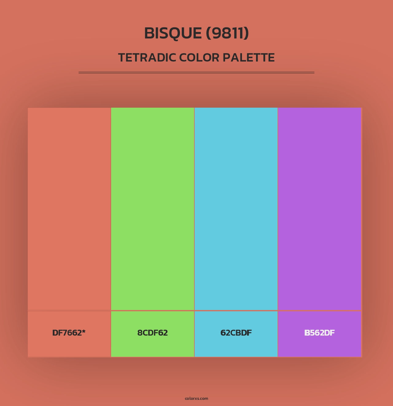 Bisque (9811) - Tetradic Color Palette