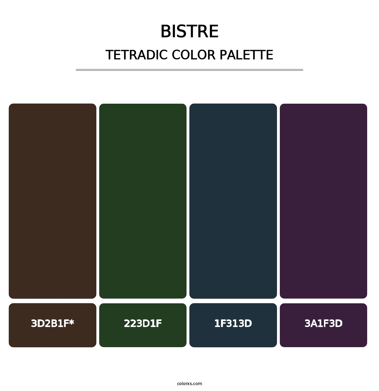 Bistre - Tetradic Color Palette