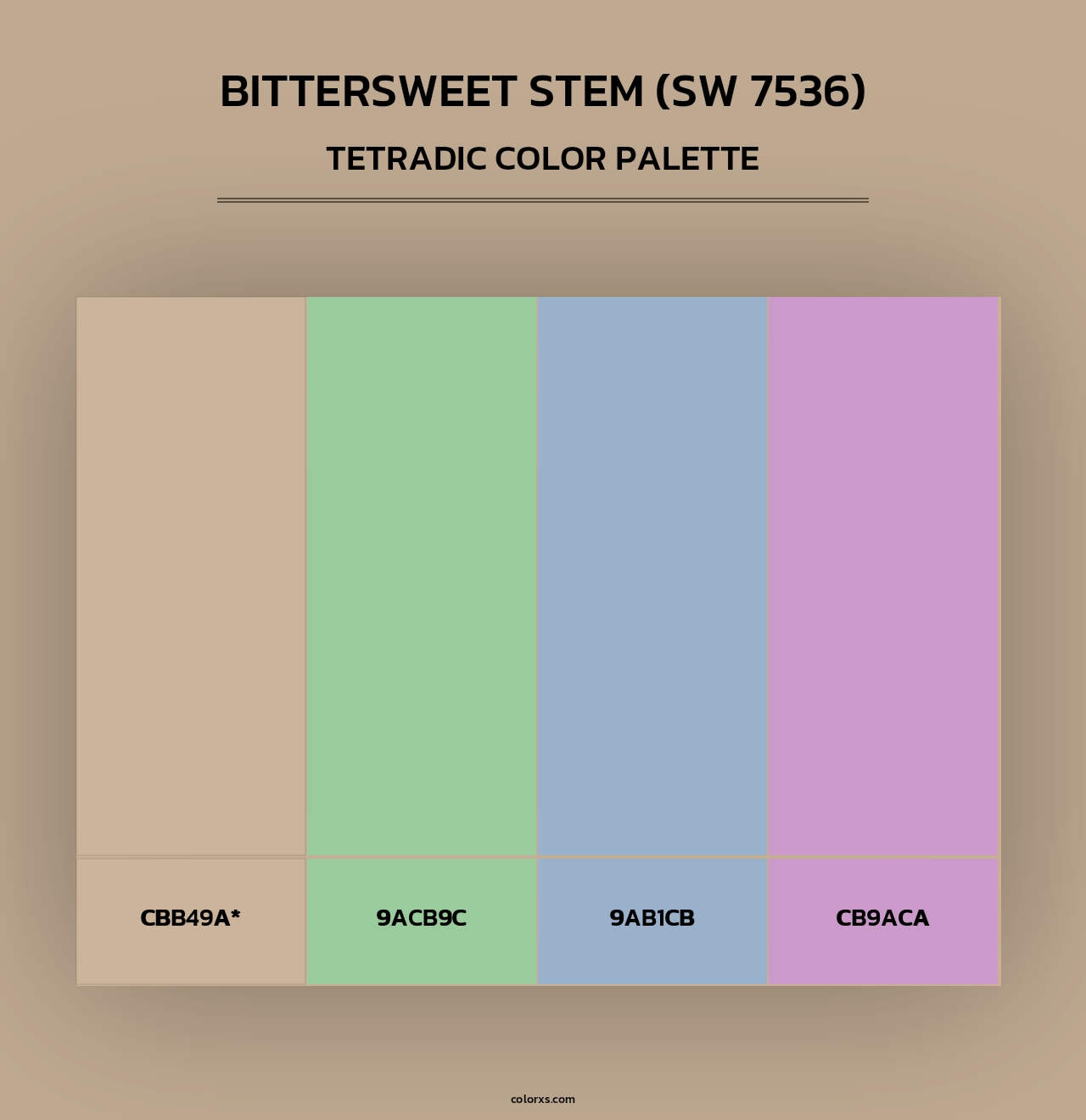 Bittersweet Stem (SW 7536) - Tetradic Color Palette