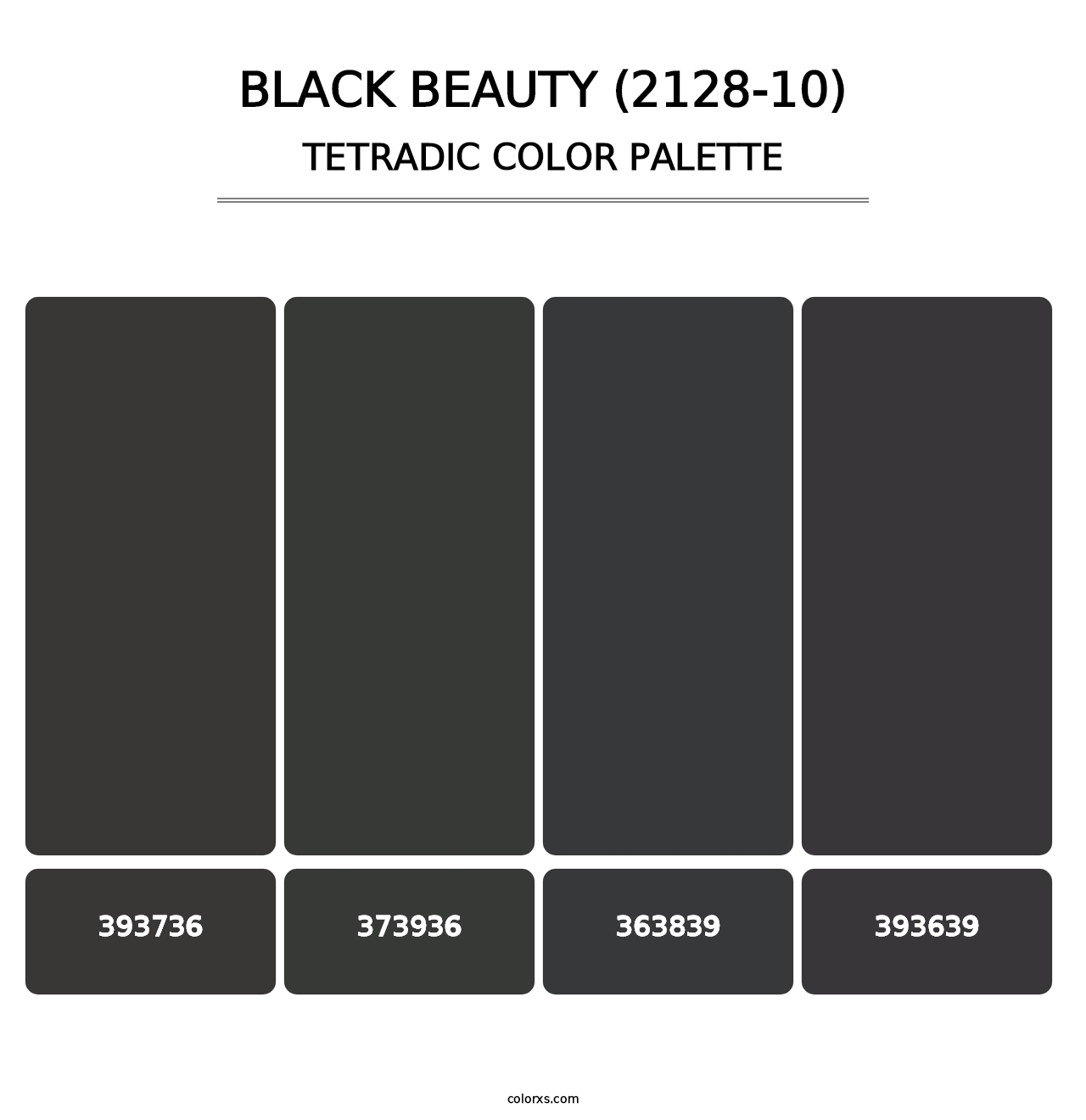 Black Beauty (2128-10) - Tetradic Color Palette