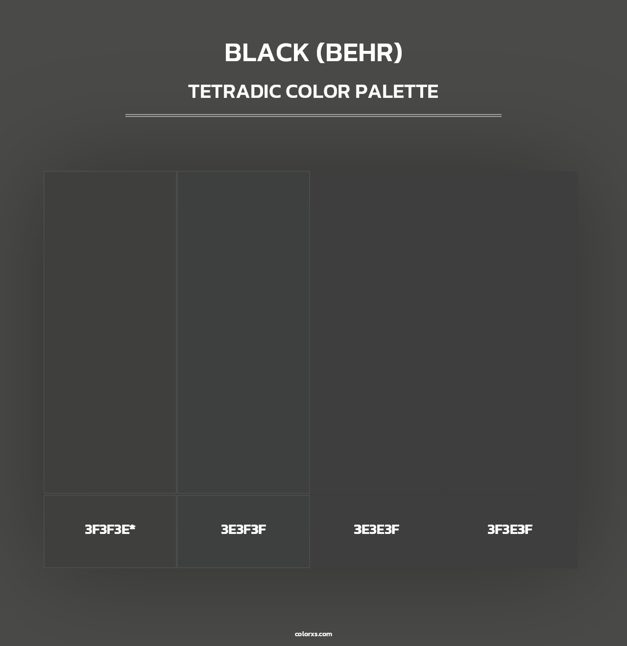 Black (Behr) - Tetradic Color Palette