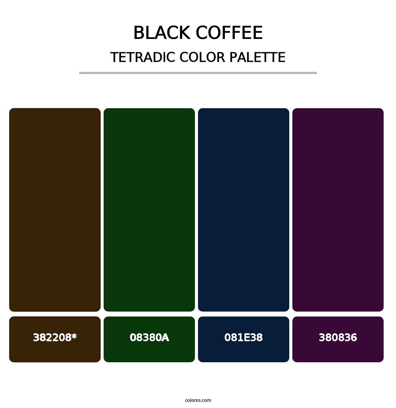 Black Coffee - Tetradic Color Palette