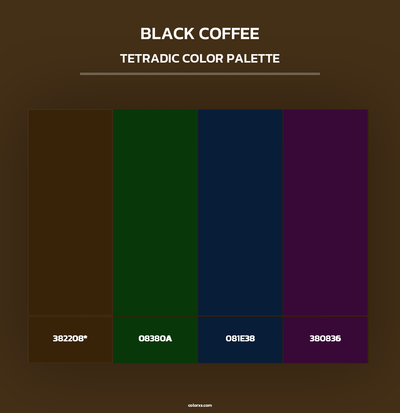 Black Coffee - Tetradic Color Palette