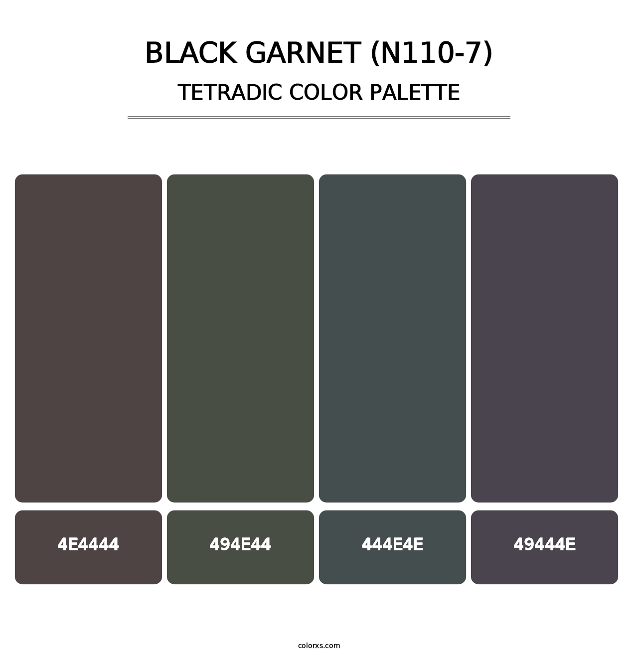 Black Garnet (N110-7) - Tetradic Color Palette