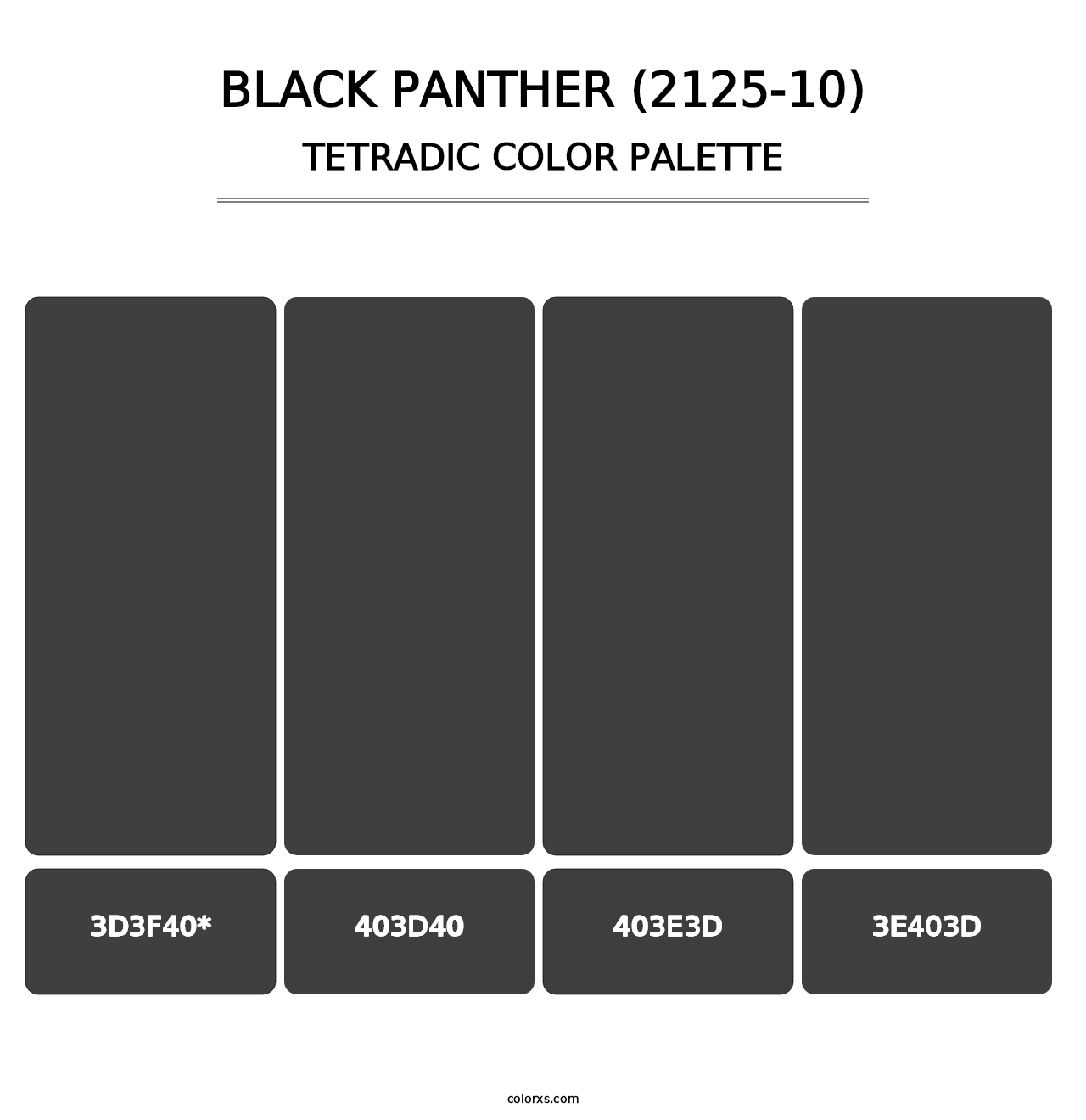 Black Panther (2125-10) - Tetradic Color Palette
