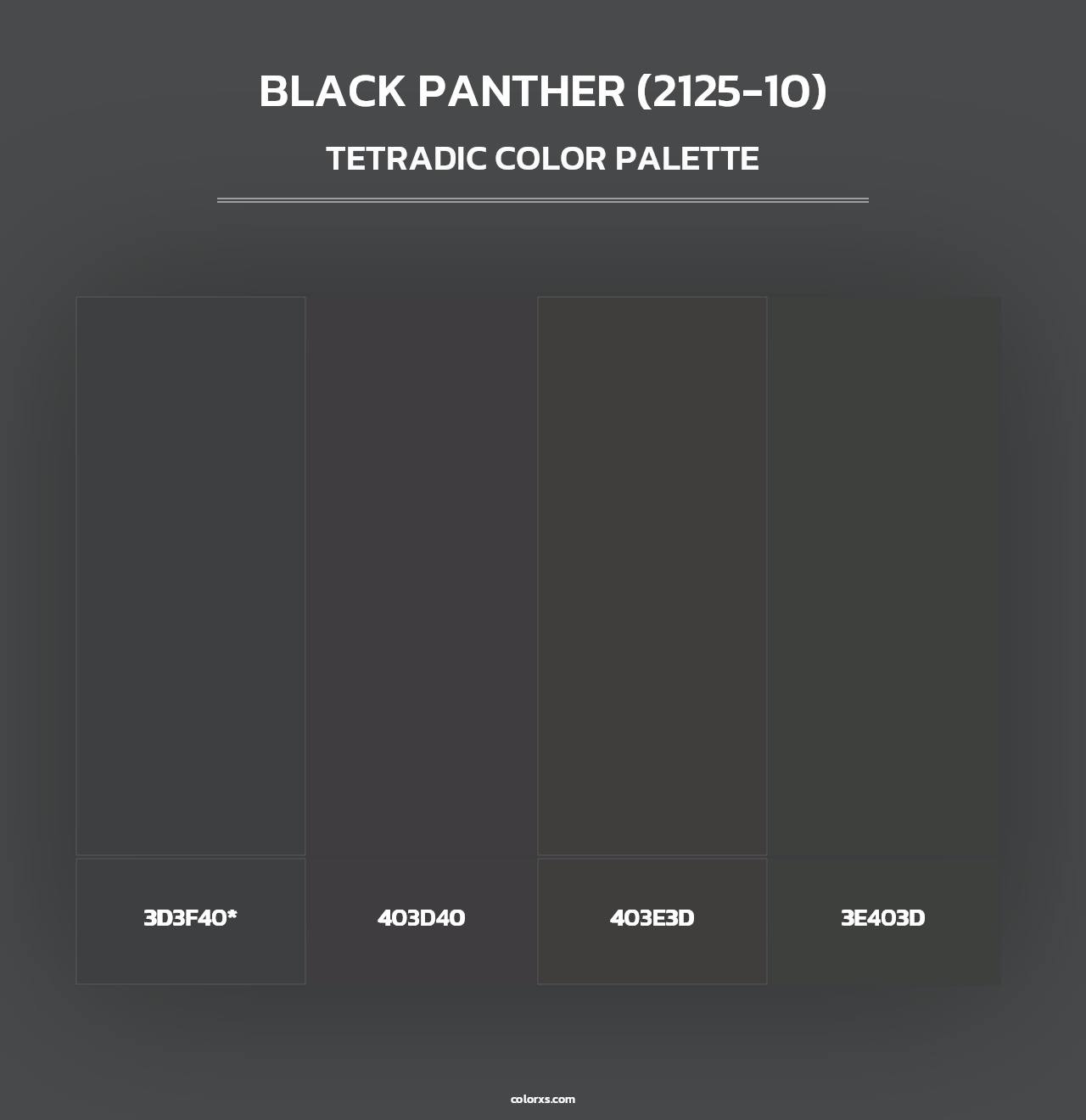 Black Panther (2125-10) - Tetradic Color Palette