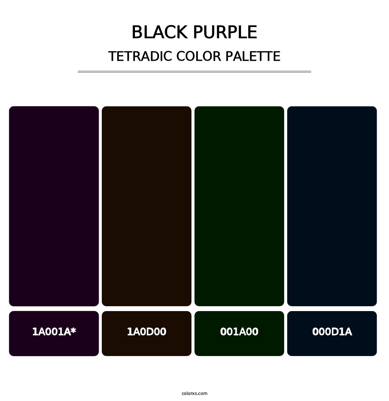 Black Purple - Tetradic Color Palette