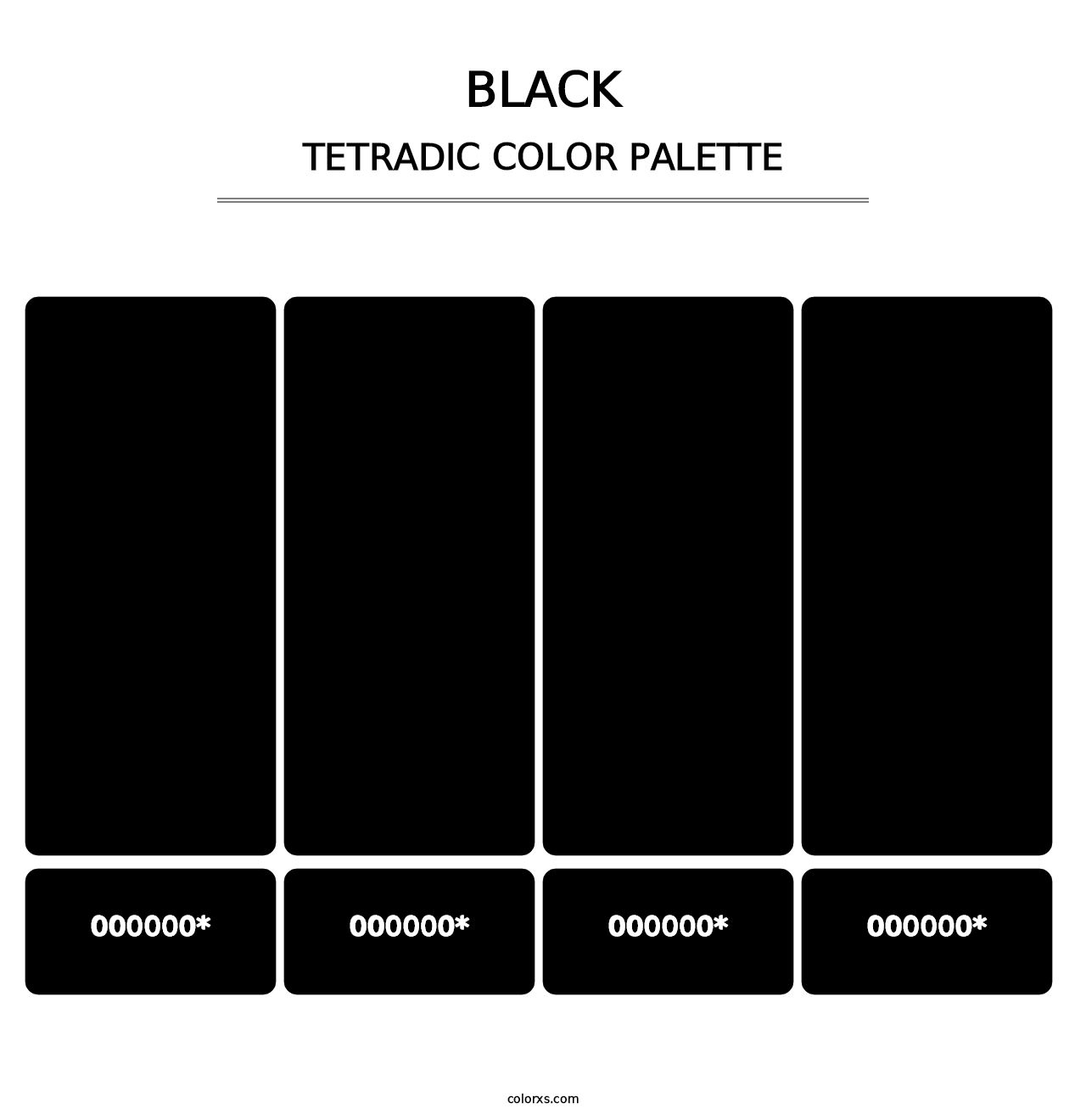 Black - Tetradic Color Palette