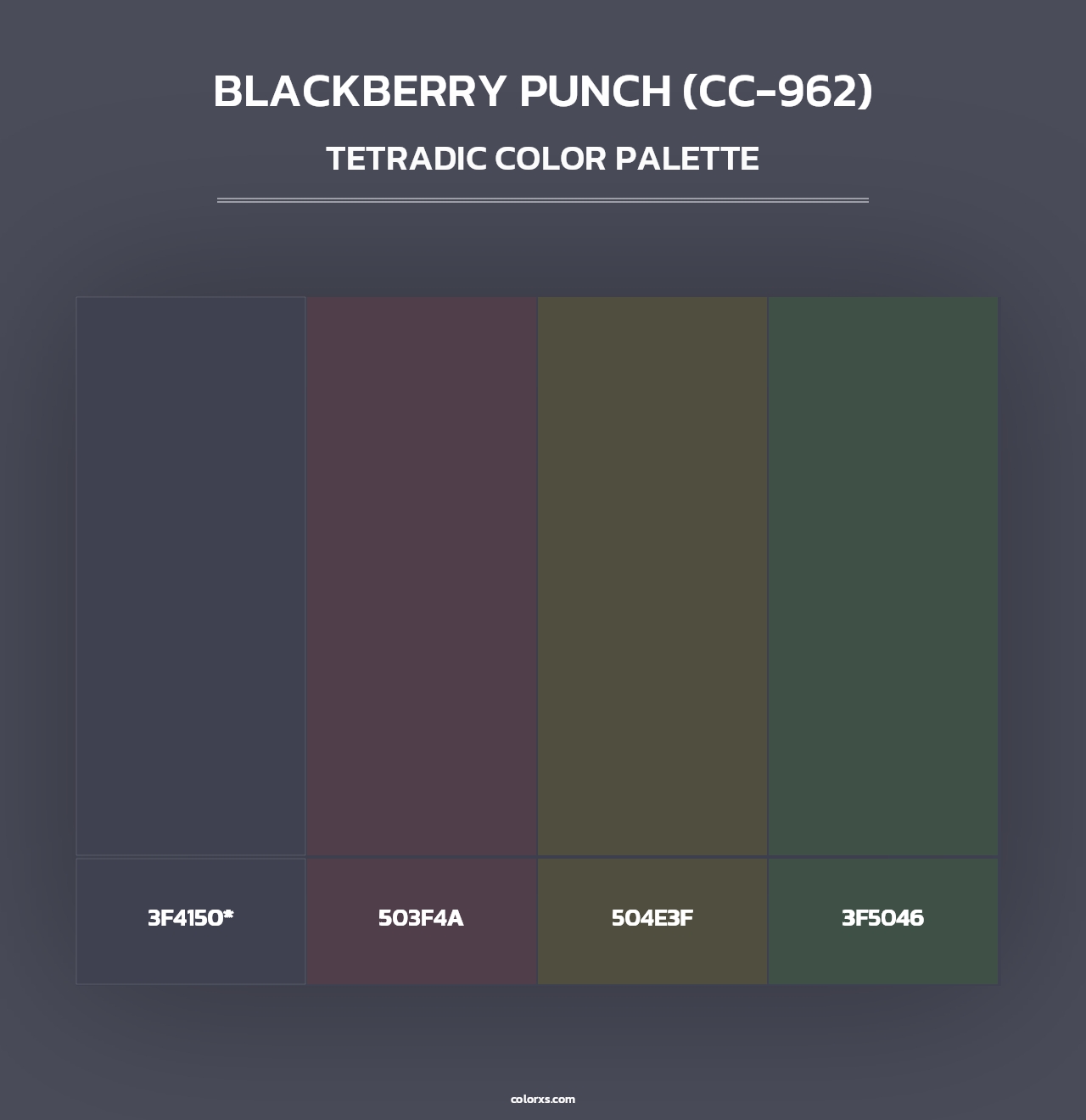 Blackberry Punch (CC-962) - Tetradic Color Palette