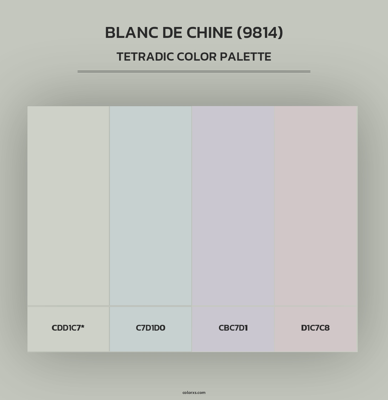 Blanc De Chine (9814) - Tetradic Color Palette