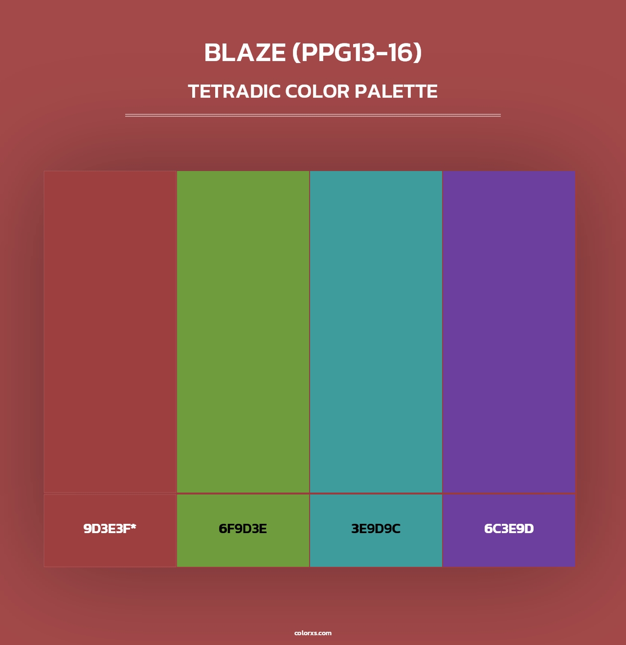 Blaze (PPG13-16) - Tetradic Color Palette