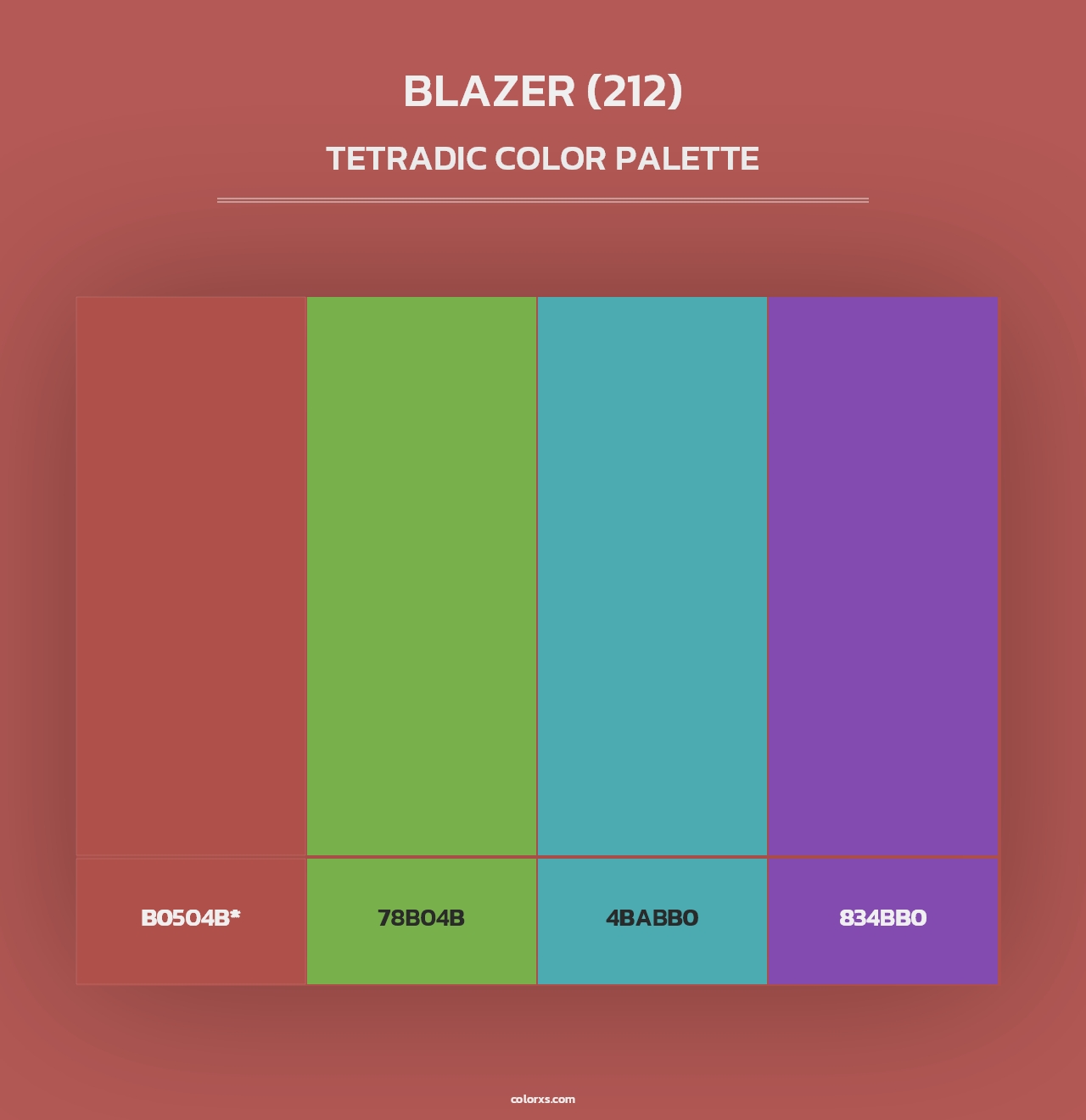 Blazer (212) - Tetradic Color Palette