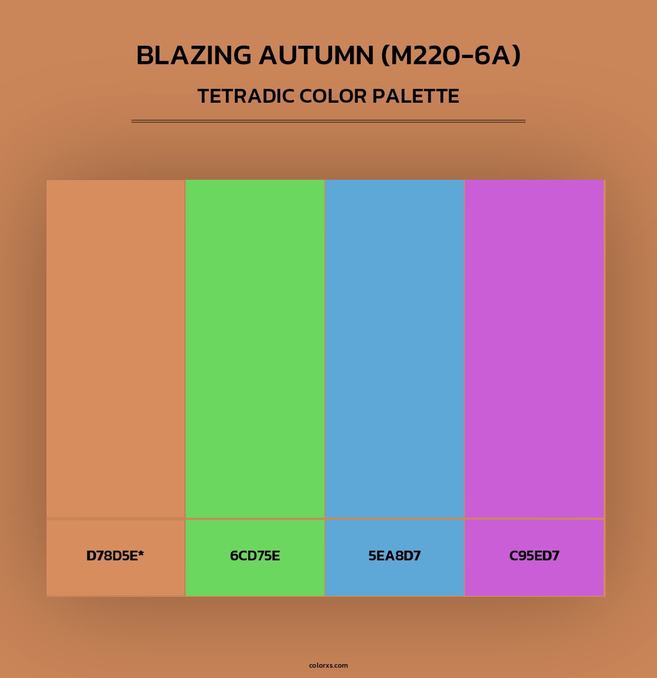 Blazing Autumn (M220-6A) - Tetradic Color Palette