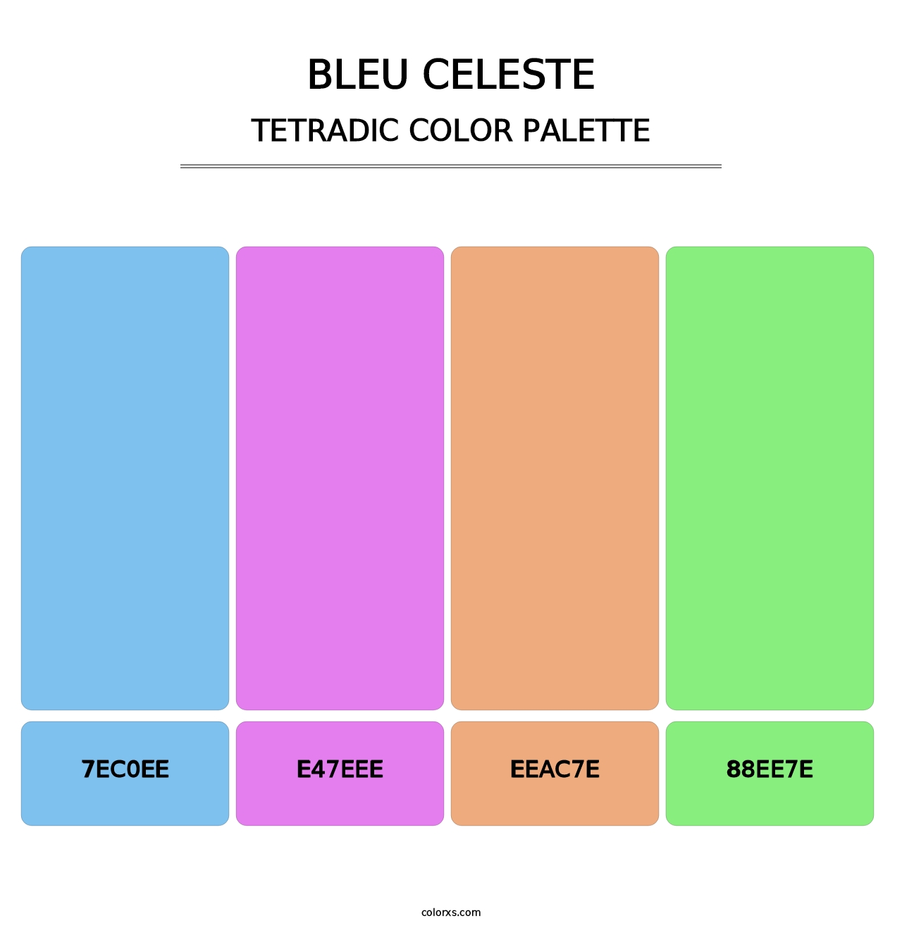 Bleu Celeste - Tetradic Color Palette