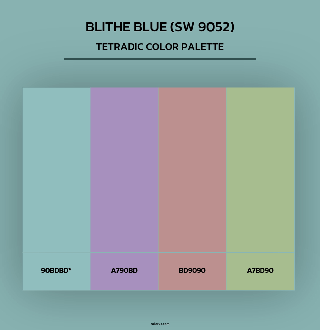 Blithe Blue (SW 9052) - Tetradic Color Palette