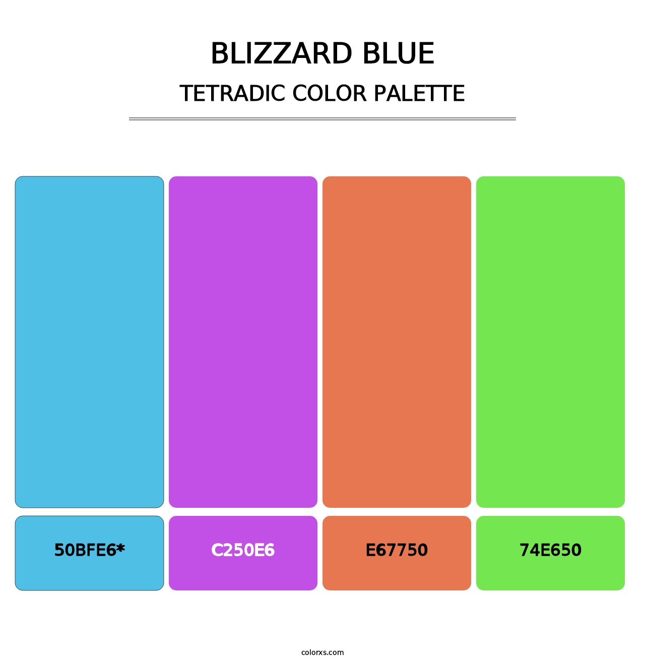 Blizzard Blue - Tetradic Color Palette