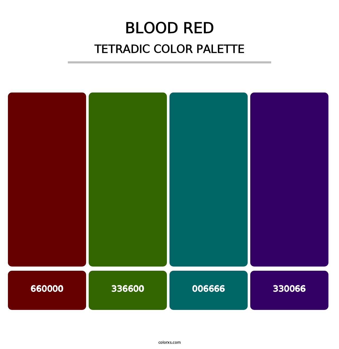 Blood Red - Tetradic Color Palette