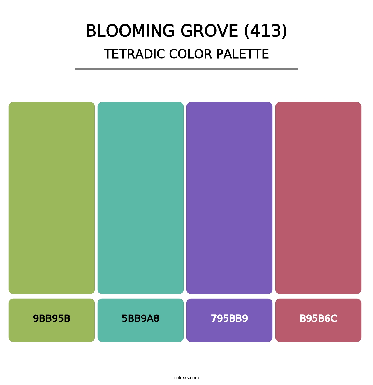 Blooming Grove (413) - Tetradic Color Palette