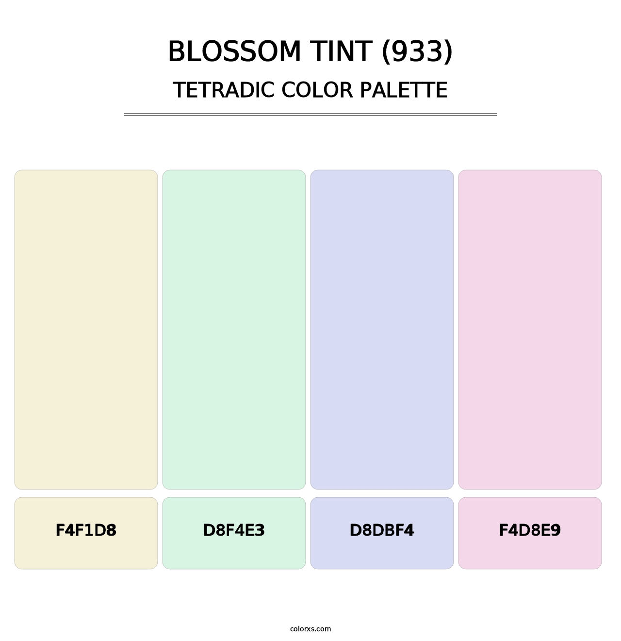 Blossom Tint (933) - Tetradic Color Palette