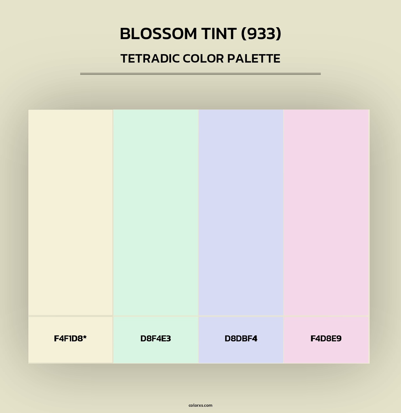Blossom Tint (933) - Tetradic Color Palette